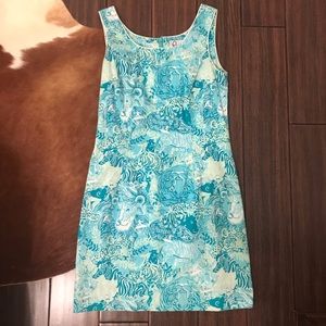 vintage Lilly Pulitzer surfing safari shift dress